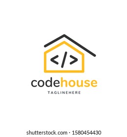 Modern software code programmer logo icon design vector in isolated white background