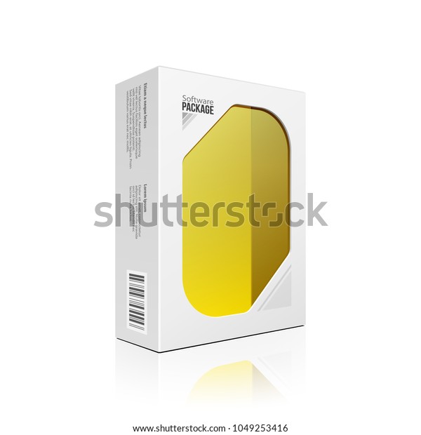 Download Modern Software Product Package Box Yellow Stock Vector Royalty Free 1049253416 PSD Mockup Templates