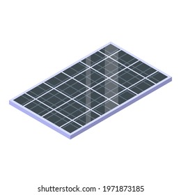 Modern solar panel icon. Isometric of modern solar panel vector icon for web design isolated on white background