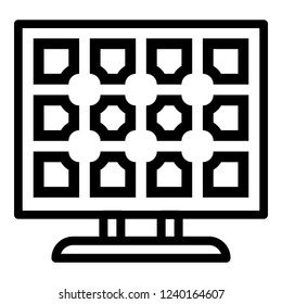 Modern solar panel icon. Outline modern solar panel vector icon for web design isolated on white background
