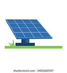 Modern solar panel on white background