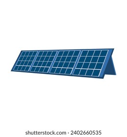 Modern solar panels on white background