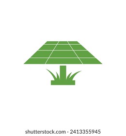 Panel de energía solar moderno sobre fondo blanco