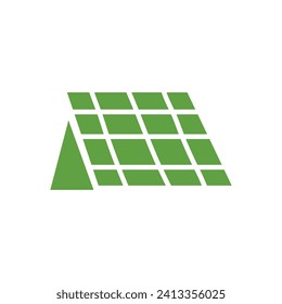 Modern solar power panel on white background