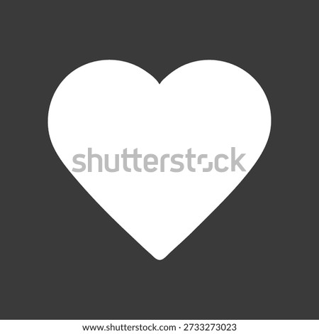 Modern solid heart icon with smooth rounded shape representing love, care, and emotion. Ideal for apps, UI, healthcare, wellness, social media, and clean flat vector design projects.
