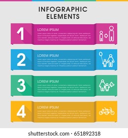 Modern son infographic template. infographic design with son icons includes . can be used for presentation, diagram, annual report, web design.
