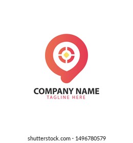 Modern and sophisticated abstract pin logo