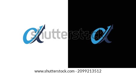 Modern and sophisticated alpha logo design