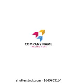 modern and sophisticated arrow logo with same direction to represent on destination