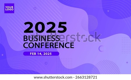 Modern and sophisticated business background featuring a monochromatic purple design with abstract fluid shapes and subtle geometric patterns.