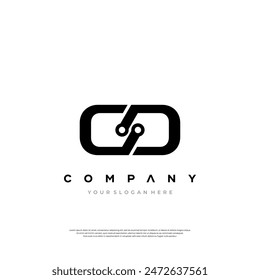 A modern and sophisticated CD monogram logo perfect for businesses seeking a professional and minimalist brand identity. Keywords: