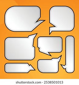 modern and sophisticated collection of chat box elements or promo sticker labels