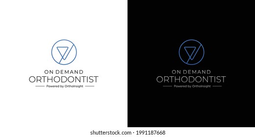 Modern and sophisticated dental orthodontic specialist logo design 1