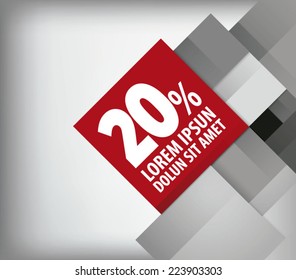 Modern sophisticated and diagonal layout, with squares, for promotions and liquidations