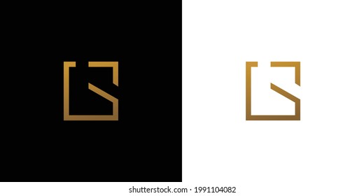 Modern and sophisticated GS initials logo