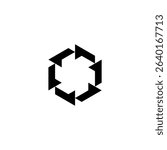 Modern and sophisticated Hexagonal number 1 logo. The perfect combination of the hexagon symbol with the number 1 into a new original form.