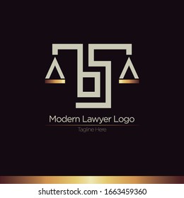 modern sophisticated lawyer logo geometric bs monogram