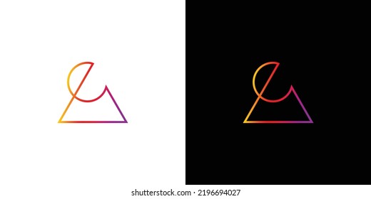Diseño del logotipo de las iniciales de la letra moderna y sofisticada