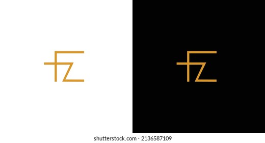 Diseño del logotipo de las iniciales FZ de letras modernas y sofisticadas