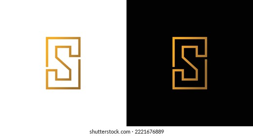 Diseño del logotipo de letras S iniciales modernas y sofisticadas