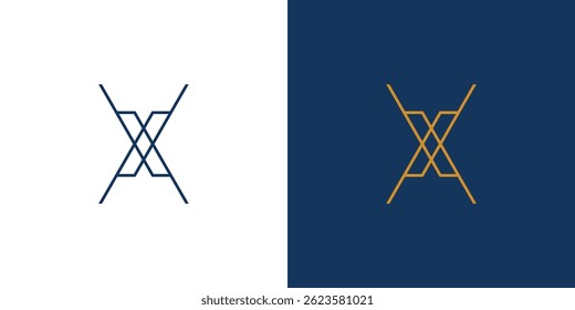  modern and sophisticated letter X initials logo design