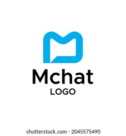 Modern and sophisticated logo about letter M and chat icon.
EPS 10, Vector.