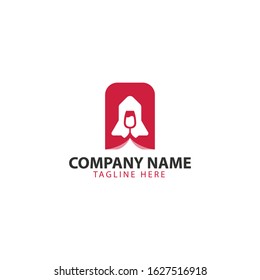 Modern and sophisticated logo concept with water and launched rocket combining each other