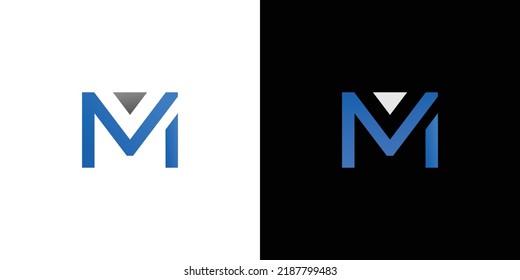 Modern and sophisticated M initials logo design 