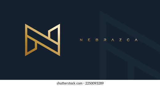 modern and sophisticated N letter initial logo design