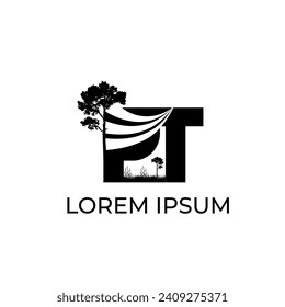 modern and sophisticated pine logo design