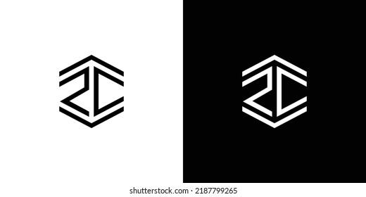 Modern and sophisticated RC initials logo design 