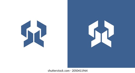 Modern and sophisticated SR letter initials logo design