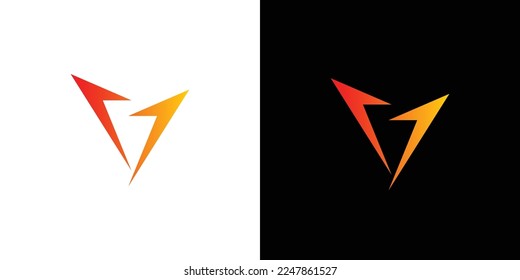 Modern and sophisticated V initials logo design