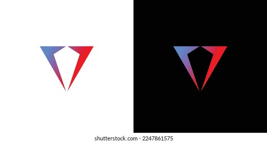 Modern and sophisticated V initials logo design 2