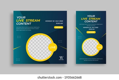 Modern Sosial Media Post Design Template. Vector