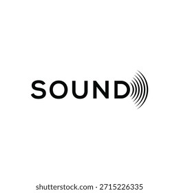 modern sound logo design, text sound graphic icon vector