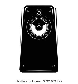 Altavoz de sonido moderno para el diseño del icono del sistema de audio. Vector, ilustración