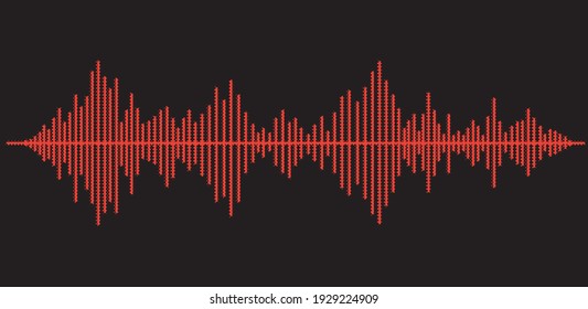 Modern sound wave background. Vector illustration.