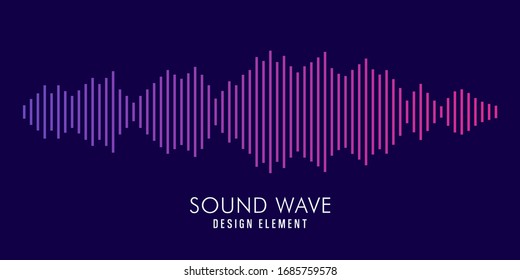 Modern Sound wave equalizer. Vector illustration on dark background - Vector Illustration - EPS 10