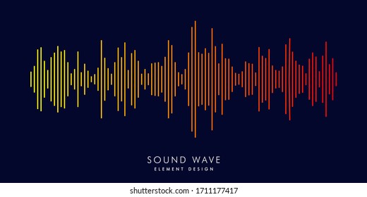 Modern sound wave equalizer. Vector illustration on dark background - EPS 10