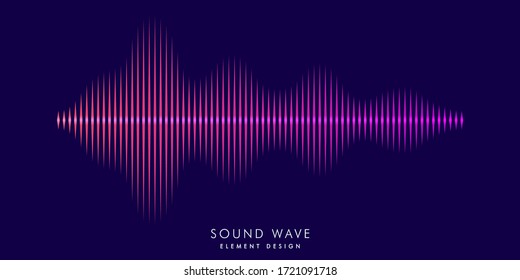 Modern sound wave equalizer. Vector illustration on dark background - EPS 10