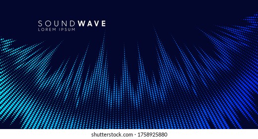 Modern sound wave equalizer. Vector illustration on dark background - EPS 10