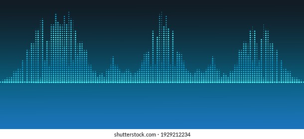 Modern sound wave equalizer. Vector illustration.