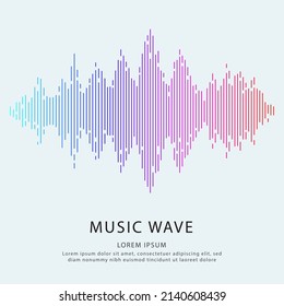 Modern sound wave equalizer. Vector illustration - EPS 10