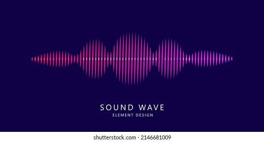 Ecualizador de ondas sonoras moderno. Ilustración vectorial sobre fondo oscuro. Vector - EPS 10