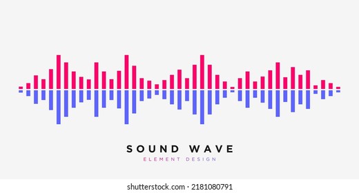 Modern sound wave equalizer. Vector illustration on dark background - EPS 10