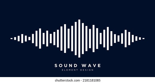 Modern sound wave equalizer. Vector illustration on dark background - EPS 10