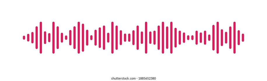 Modern sound wave equalizer. Waves of the equalizer isolated on white background. Vector illustration