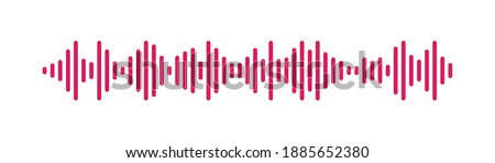 Modern sound wave equalizer. Waves of the equalizer isolated on white background. Vector illustration