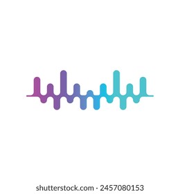 Moderne Sound Wave Logo Premium Vorlage